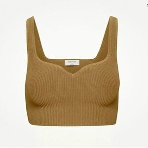 Babaton Aritzia Crop Top Sculpt Knit Notch Tank Large